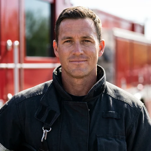 A firefighter in turnout gear